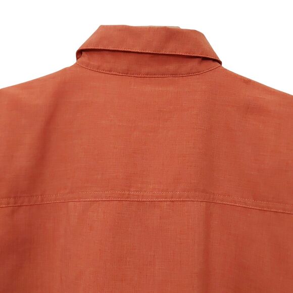 Royal Robbins Shirt Mens Medium Orange Button Up Short Sleeve Breathable Outdoor - Picture 7 of 12